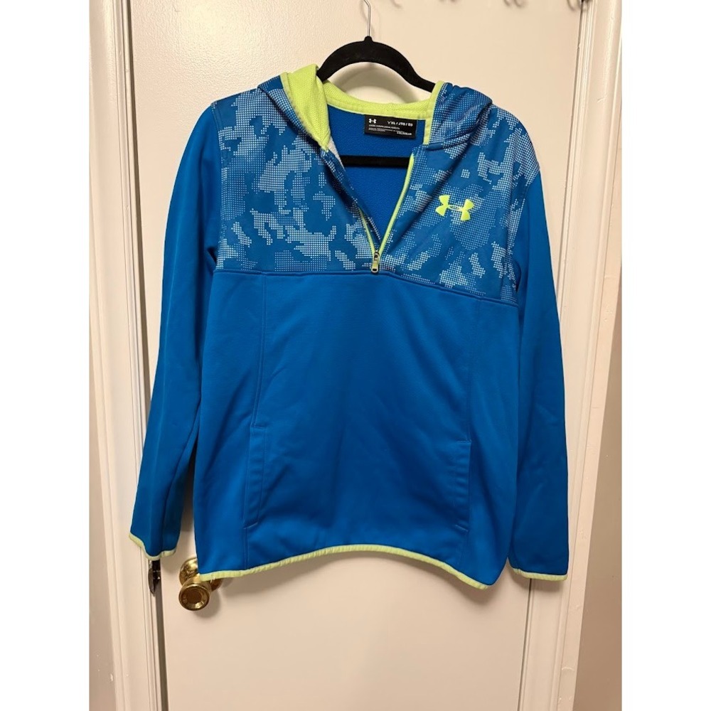 Youth‎ XL Under Armour ColdGear 1/4 Zip Loose Fit Hoodie